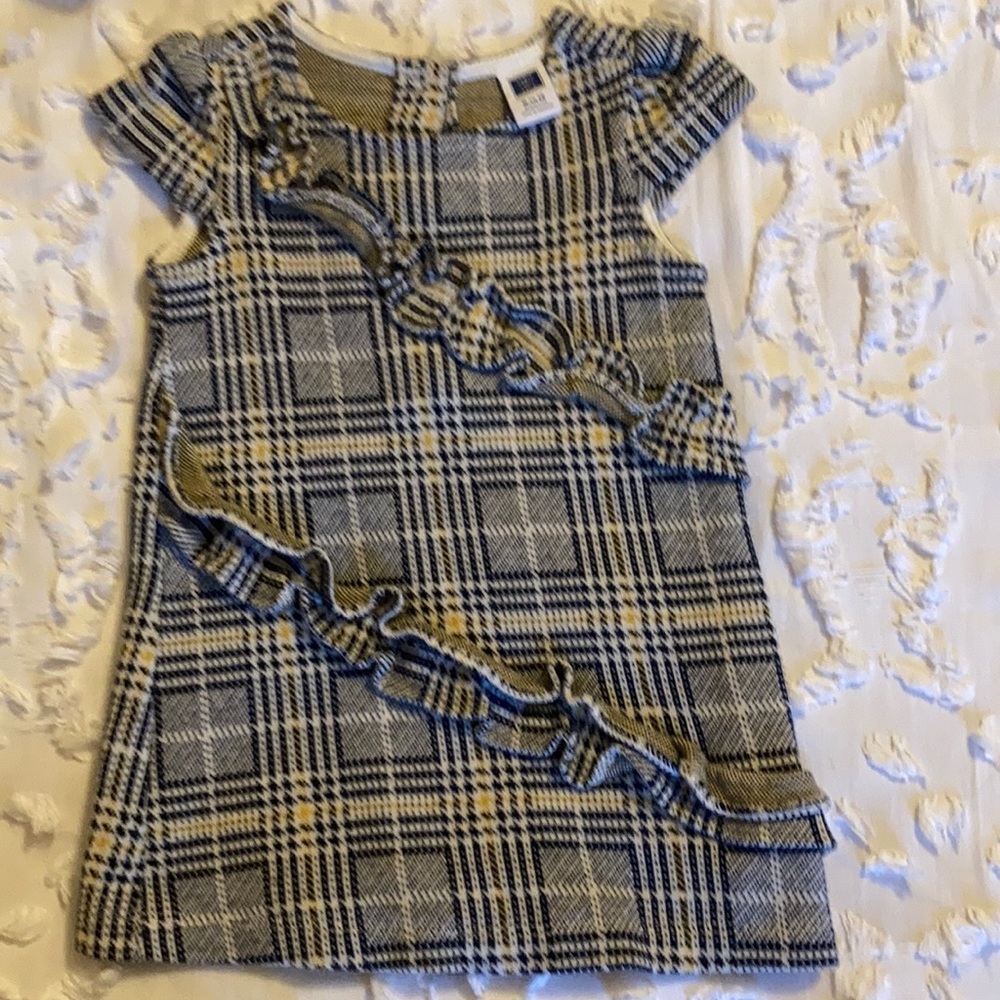 Janie and Jack ruffle detail shift dress, 6-12 month with Carter’s shrug